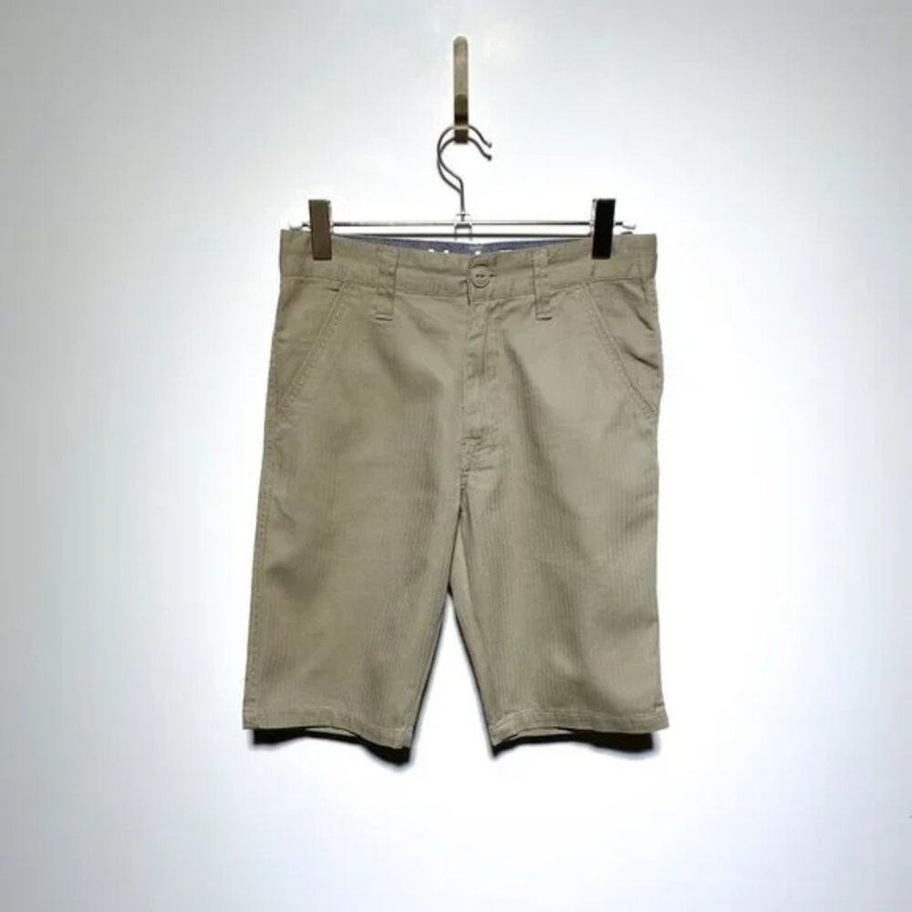 Sean John Boys Tan Khaki Shorts Textured Chino Flat Front Casual Size 8